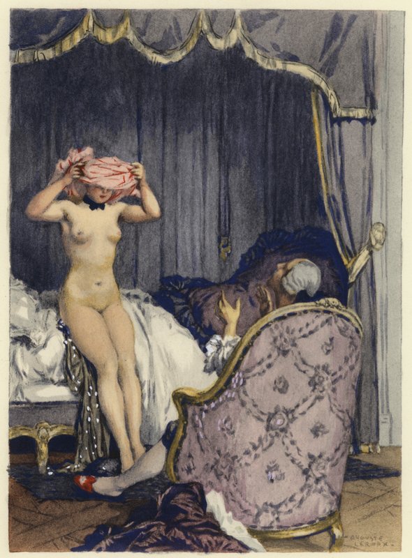 Illustration für die Memoiren von Casanova von Jules Marie Auguste Leroux