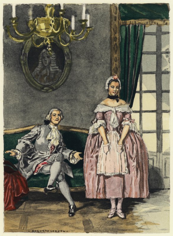 Illustration für die Memoiren von Casanova von Jules Marie Auguste Leroux