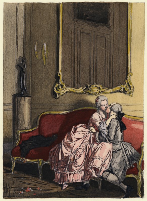 Illustration für die Memoiren von Casanova von Jules Marie Auguste Leroux