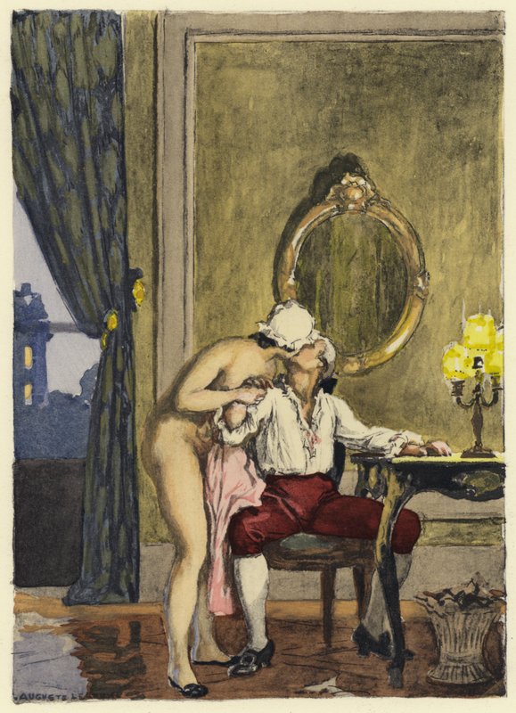 Illustration für die Memoiren von Casanova von Jules Marie Auguste Leroux