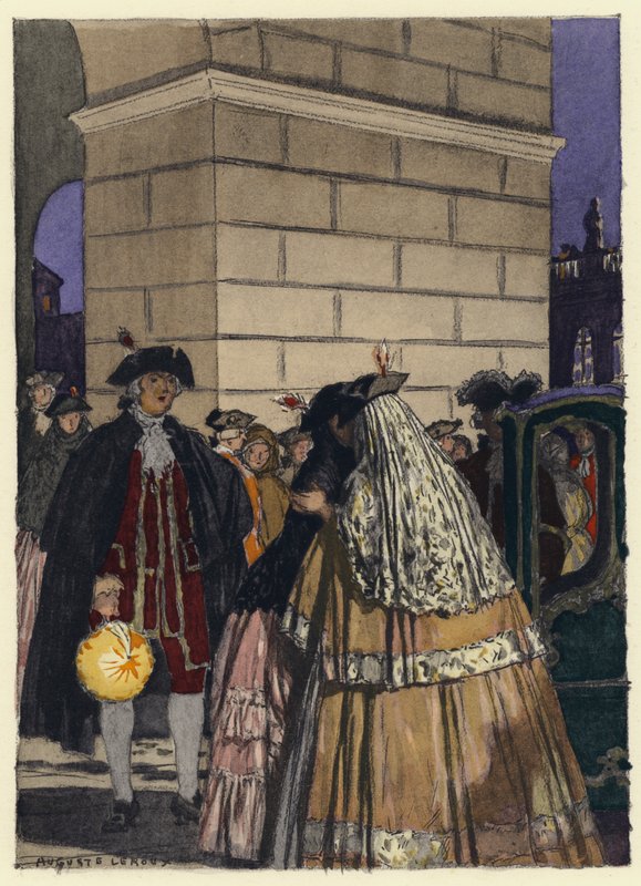 Illustration für die Memoiren von Casanova von Jules Marie Auguste Leroux