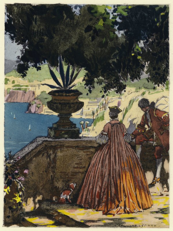 Illustration für die Memoiren von Casanova von Jules Marie Auguste Leroux