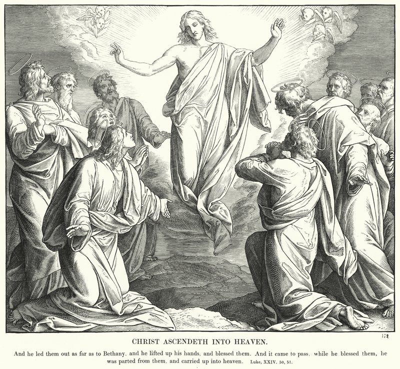Christus fährt in den Himmel auf (Gravur) von Julius (after) Schnorr von Carolsfeld