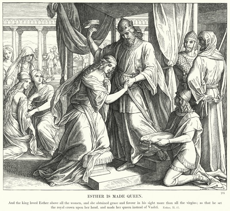 Esther wird Königin von Julius (after) Schnorr von Carolsfeld