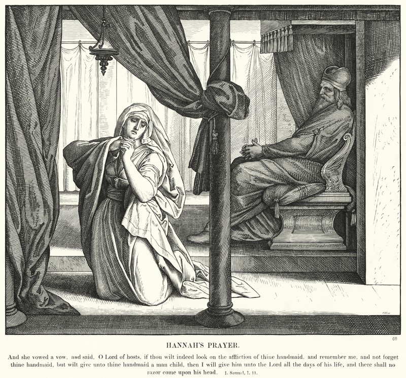 Hannahs Gebet von Julius (after) Schnorr von Carolsfeld
