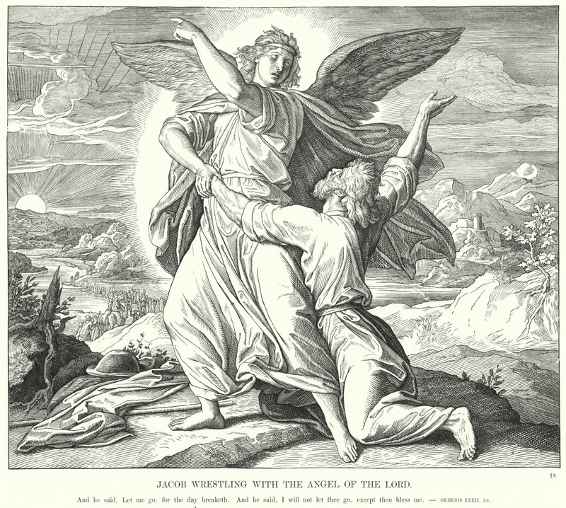 Jakob kämpft mit dem Engel des Herrn von Julius (after) Schnorr von Carolsfeld