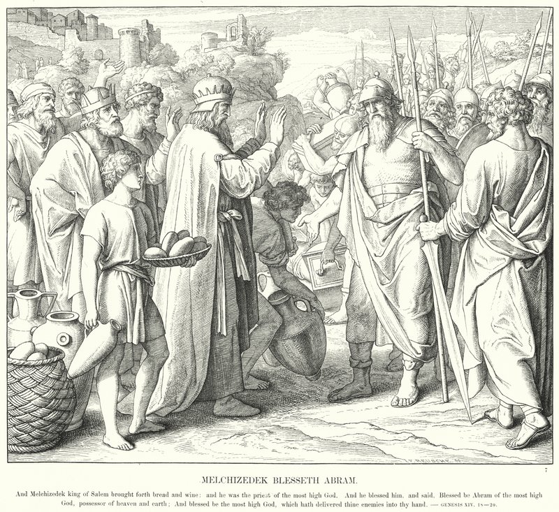 Melchisedek segnet Abram (Stich) von Julius (after) Schnorr von Carolsfeld
