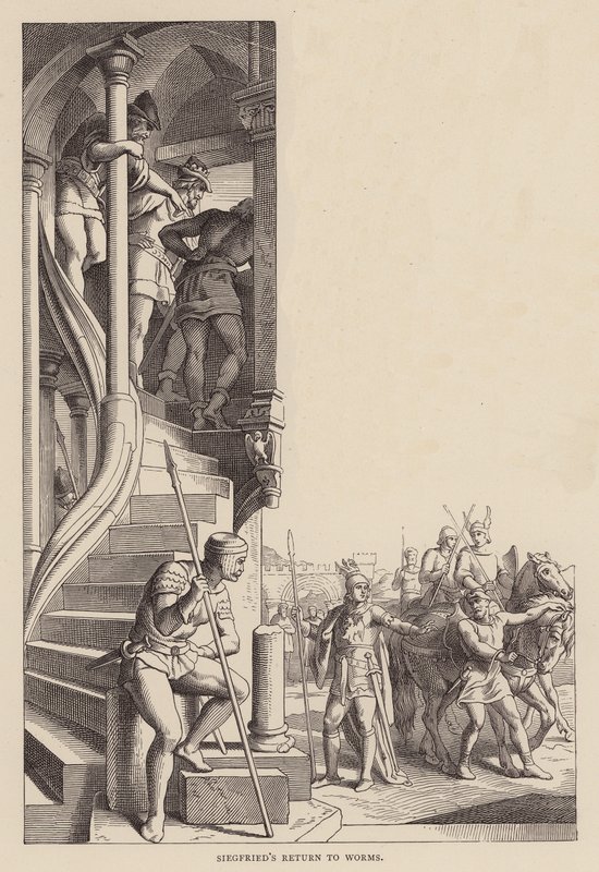 Siegfrieds Rückkehr nach Worms von Julius (after) Schnorr von Carolsfeld