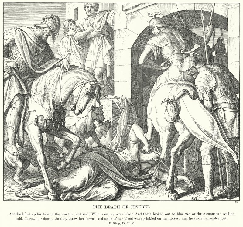 Der Tod von Isebel von Julius (after) Schnorr von Carolsfeld