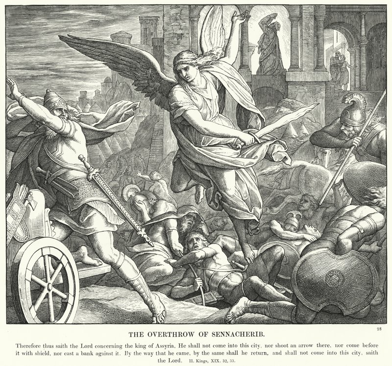Der Sturz von Sanherib von Julius (after) Schnorr von Carolsfeld