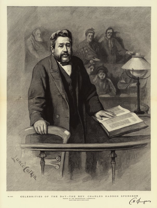 Berühmtheiten des Tages, der Reverend Charles Haddon Spurgeon von Lance Calkin