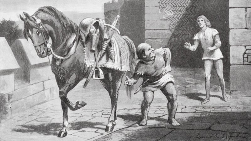 Seine Mutter schickte Gareth ein schönes Pferd und eine Rüstung von Lancelot Speed
