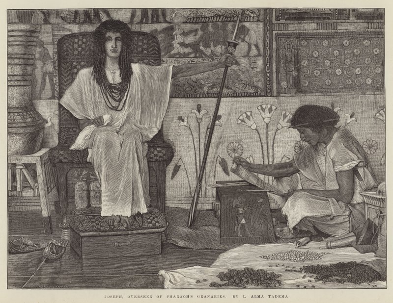 Joseph, Aufseher der Kornspeicher des Pharao von Lawrence Alma Tadema