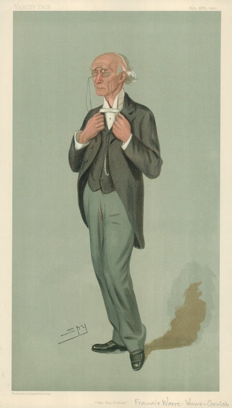 Mr F W Warre-Cornish, der Vize-Provost von Eton, der Vize-Provost, 26. September 1901, Vanity Fair Karikatur von Leslie Matthew Ward