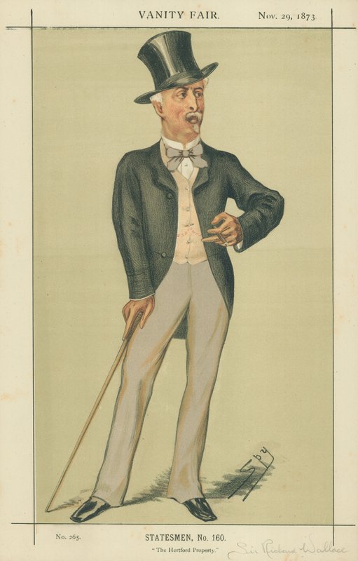 Sir Richard Wallace, Das Hertford-Anwesen, 29. November 1873, Vanity Fair Karikatur von Leslie Matthew Ward