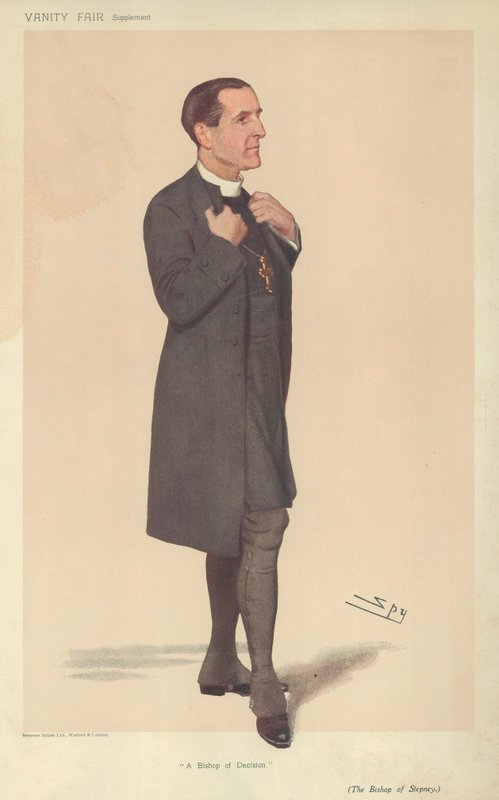 Der Bischof von Stepney, Ein Bischof der Entscheidung, 19. April 1906, Vanity Fair Karikatur von Leslie Matthew Ward