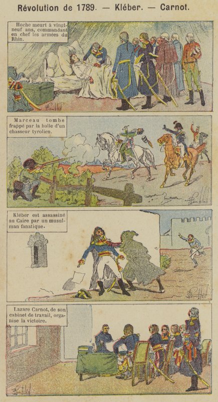 Revolution von 1789, Kleber, Carnot (Farblithografie) von Louis Charles (after) Bombled