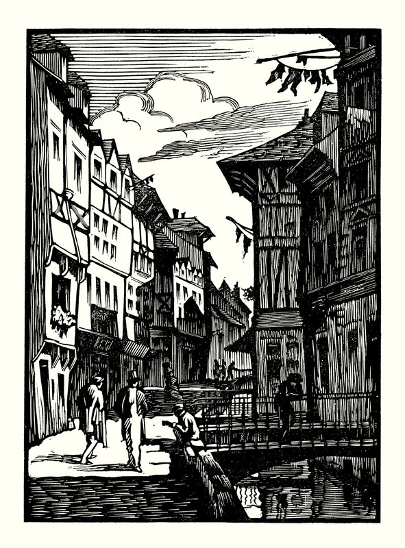 Illustration für Madame Bovary von Gustave Flaubert (Holzschnitt) von Louis Claudel
