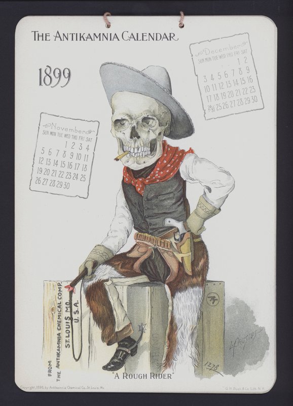 Illustration für den Antikamnia-Kalender, 1899 von Louis Crucius or Crusuius