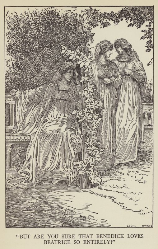 Aber sind Sie sicher, dass Benedick Beatrice so sehr liebt? von Louis John Rhead