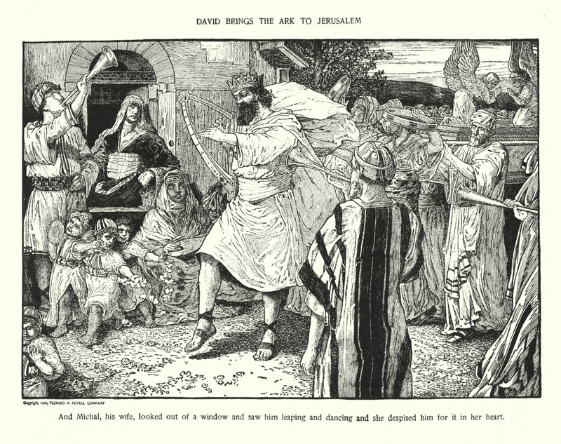 David bringt die Bundeslade nach Jerusalem von Louis John Rhead