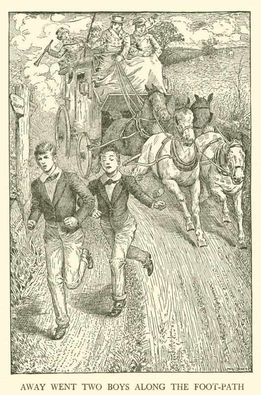 Illustration für Tom Browns Schulzeit (Gravur) von Louis John Rhead