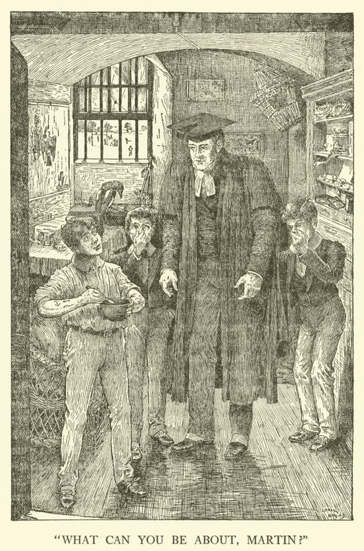 Illustration für Tom Browns Schulzeit (Gravur) von Louis John Rhead