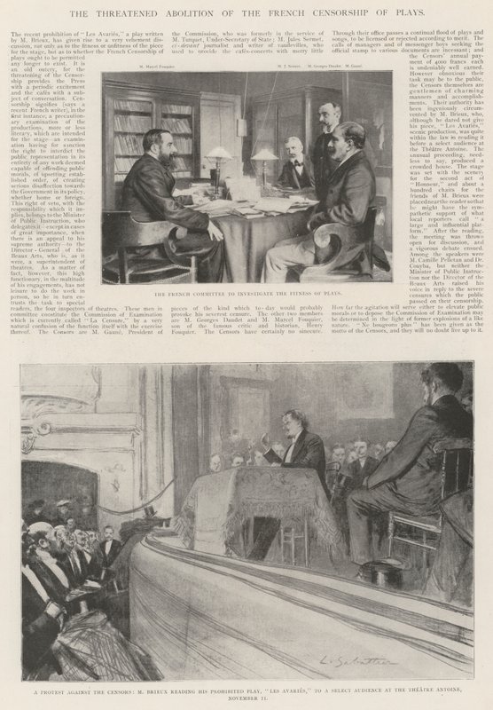 Die drohende Abschaffung der französischen Theaterzensur von Louis Remy Sabattier