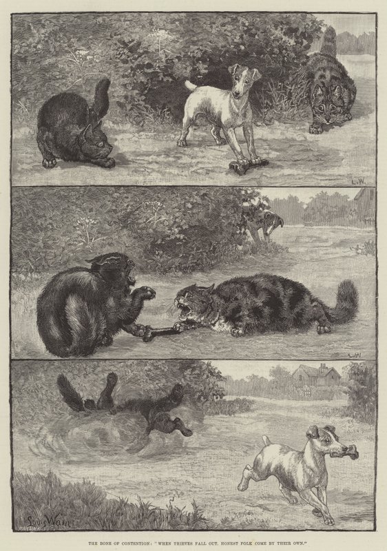 Der Zankapfel, Wenn Diebe sich streiten, kommen ehrliche Leute zu ihrem Recht von Louis Wain