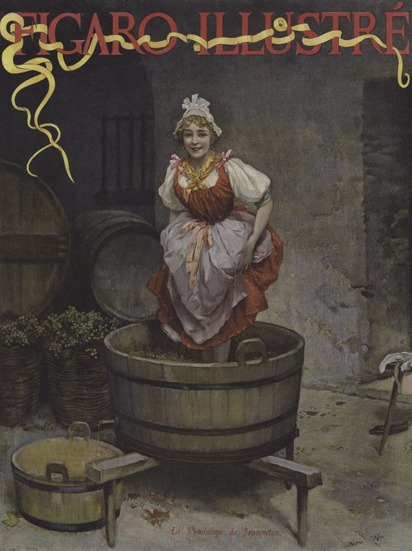 Die Ernte von Jeanneton. Titelbild von Le Figaro Illustre, November 1895 von Lucius Rossi