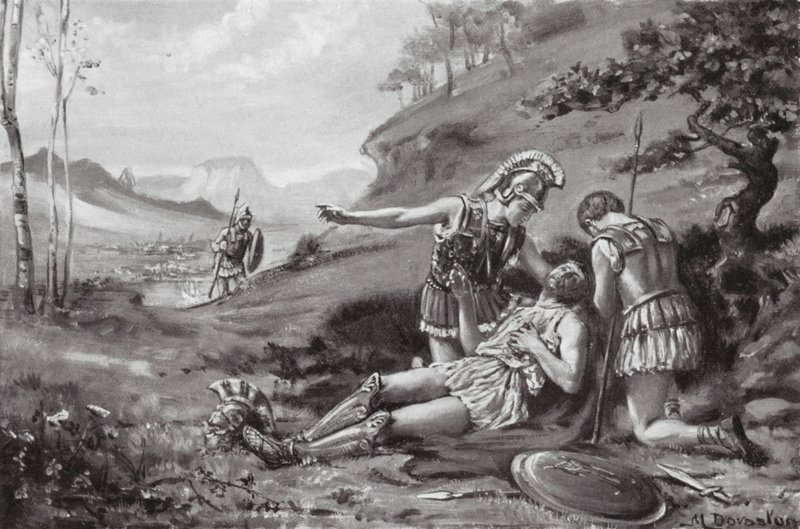 Der Tod des Epameinondas, 362 v. Chr. von Margaret (after) Dovaston