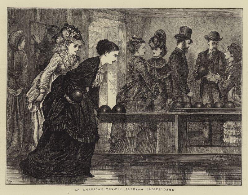 Eine amerikanische Kegelbahn, ein Spiel für Damen von Mary Ellen Edwards