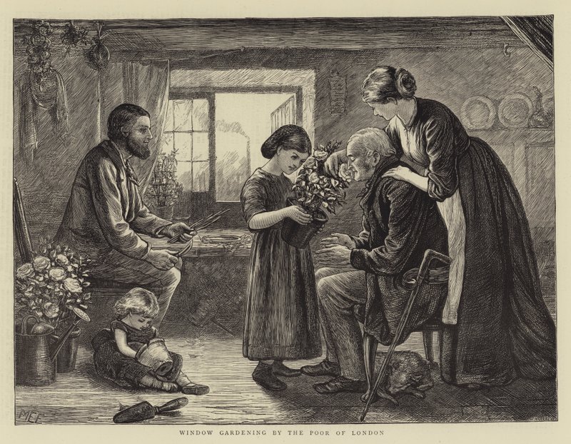 Fenstergärtnern durch die Armen von London von Mary Ellen Edwards
