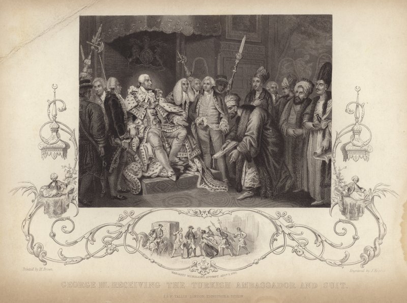 König George III. empfängt den türkischen Botschafter und Gefolge von Mather Brown