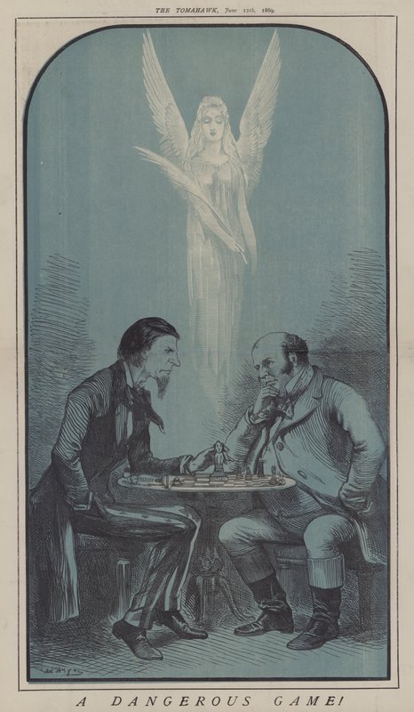 Ein gefährliches Spiel! (Farblithografie) von Matthew