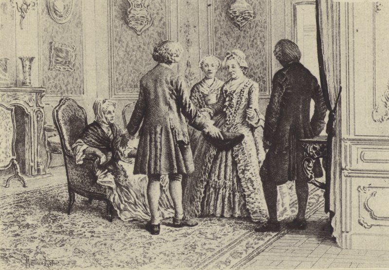 Illustration für Buch XI von Les Confessions de Jean-Jacques Rousseau von Maurice Leloir