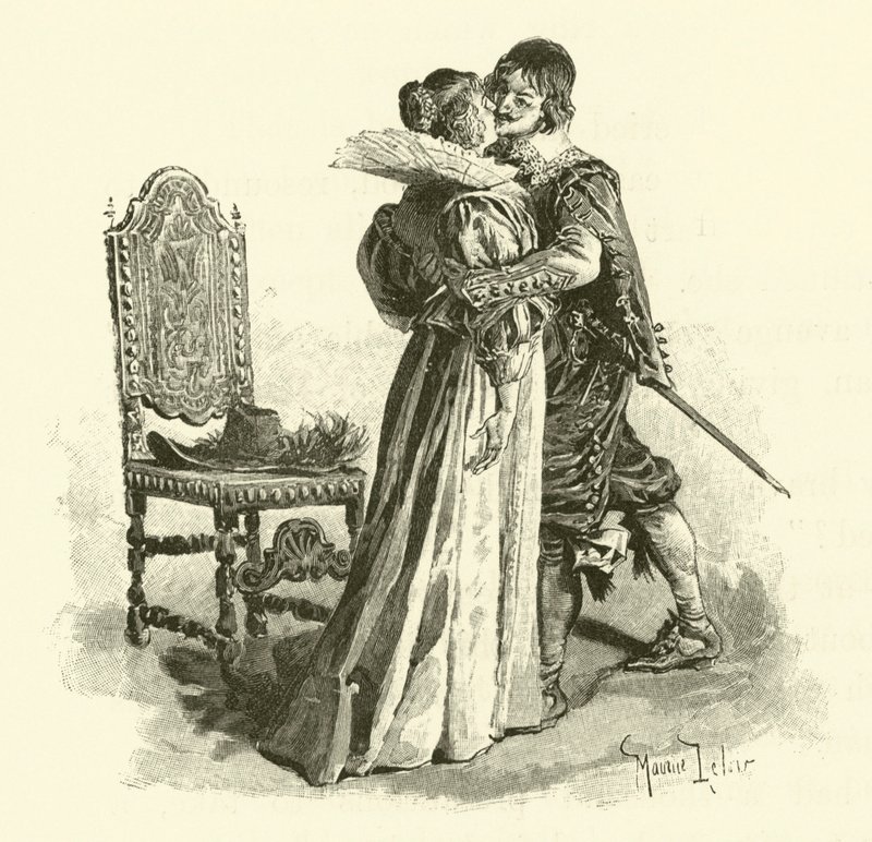 Illustration für Die drei Musketiere (Gravur) von Maurice Leloir