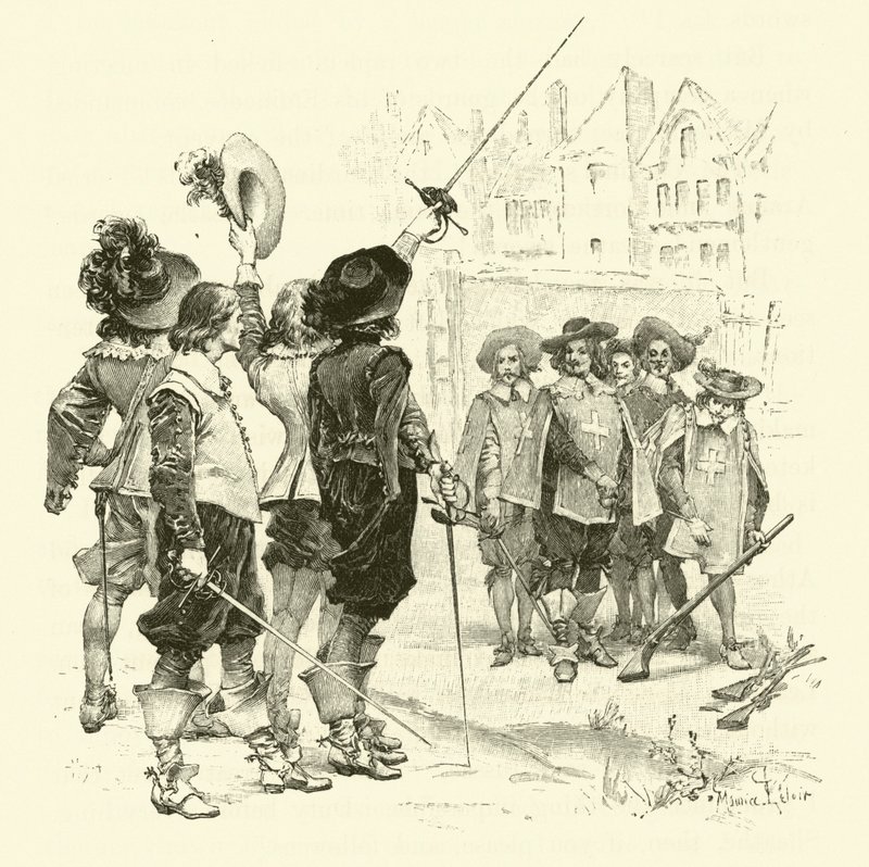 Illustration für Die drei Musketiere von Maurice Leloir