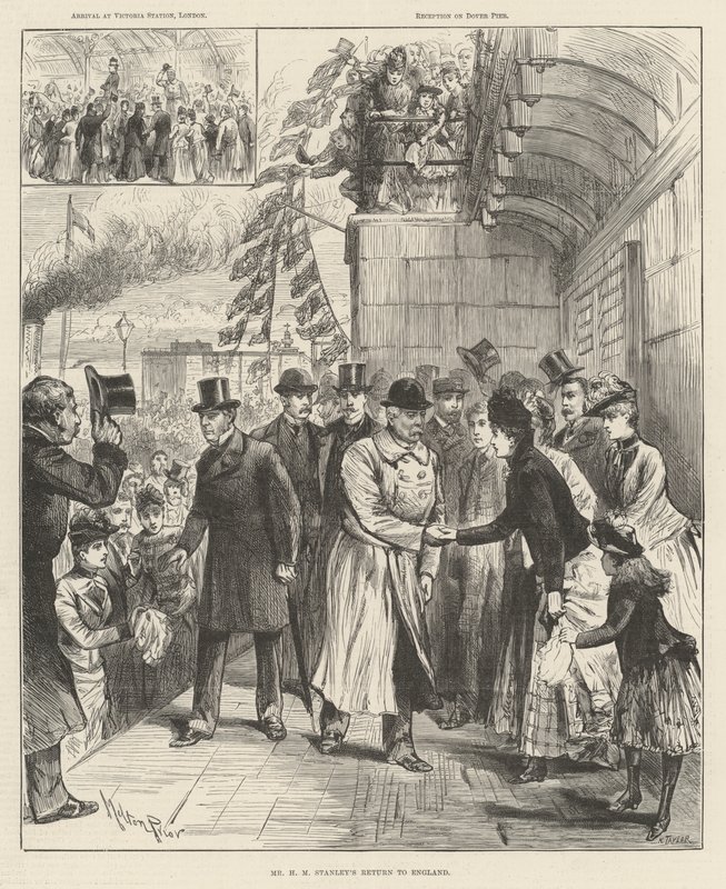 Herr H M Stanleys Rückkehr nach England von Melton Prior