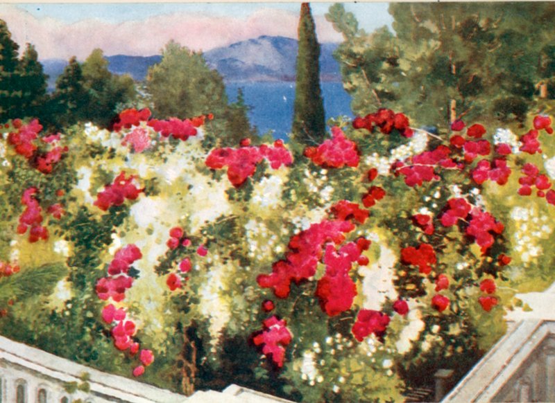 Die Rosenpergola, das Achilleion, Korfu von Mima Nixon