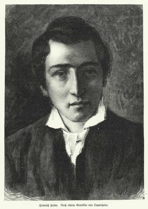 Heinrich Heine, deutscher Dichter von Moritz Daniel Oppenheim