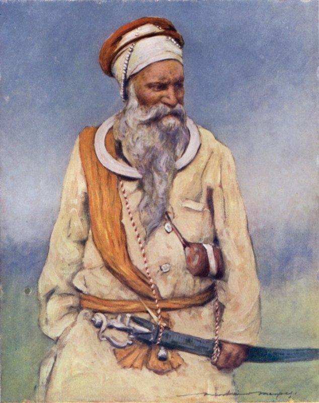 Ein Sikh-Krieger von Mortimer Ludington Menpes