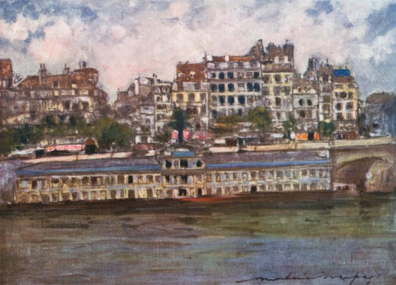 Badehaus (Samaritaine) von Mortimer Ludington Menpes