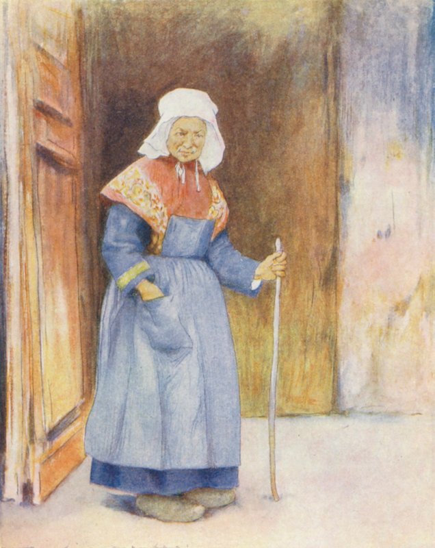 Im Vorhof der Kathedrale, Quimper von Mortimer Ludington Menpes