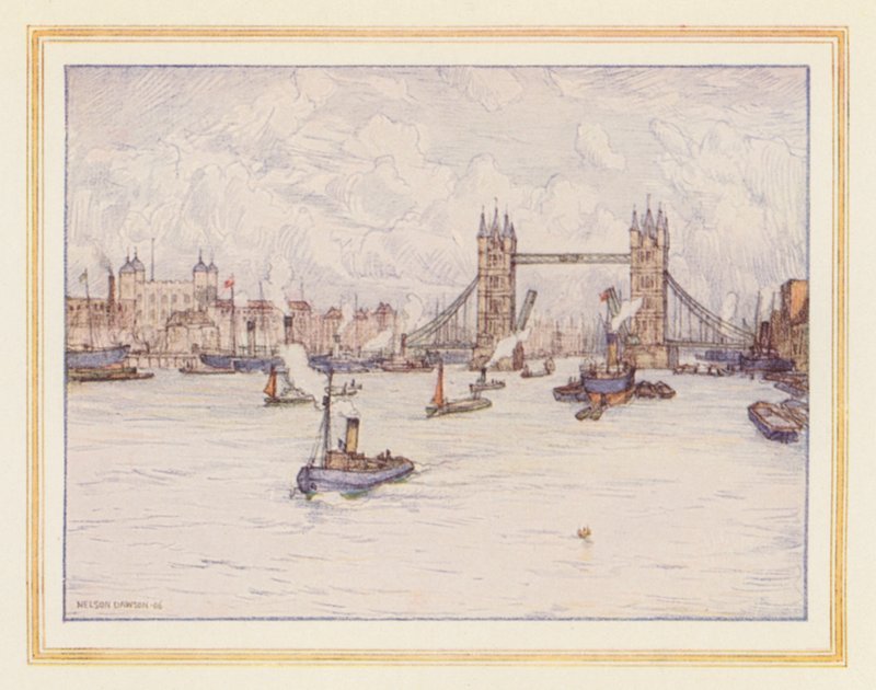Der Turm und die Tower Bridge von Nelson Dawson