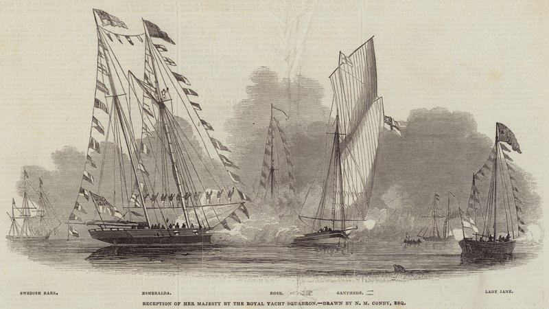 Empfang Ihrer Majestät durch das Royal Yacht Squadron von Nicholas Matthews Condy