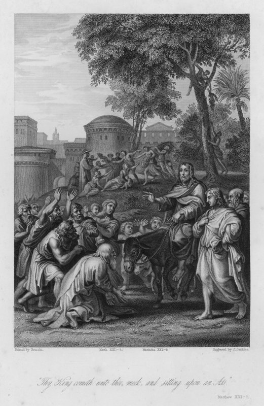 Christi Einzug in Jerusalem, Matthäus XXI, 5 von Nicolas (after) Poussin