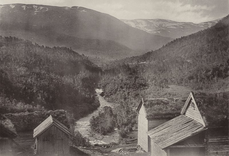 Blick nach Osten vom Stalheim Hotel von Norwegian Photographer