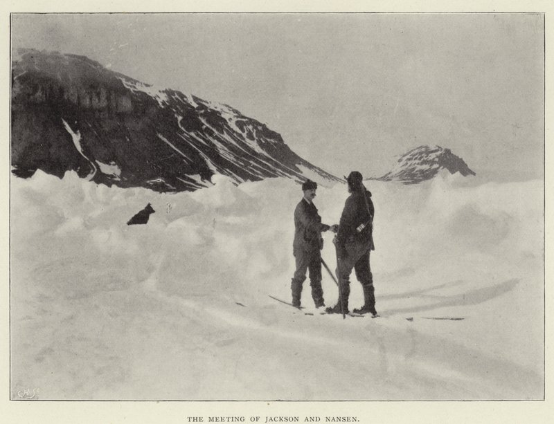 Das Treffen von Jackson und Nansen (s/w Foto) von Norwegian Photographer