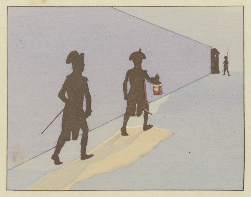 Als Leutnant in Valence im Jahr 1785 machte Napoleon jeden Tag die Nachtpatrouille von Onfray de Breville Job